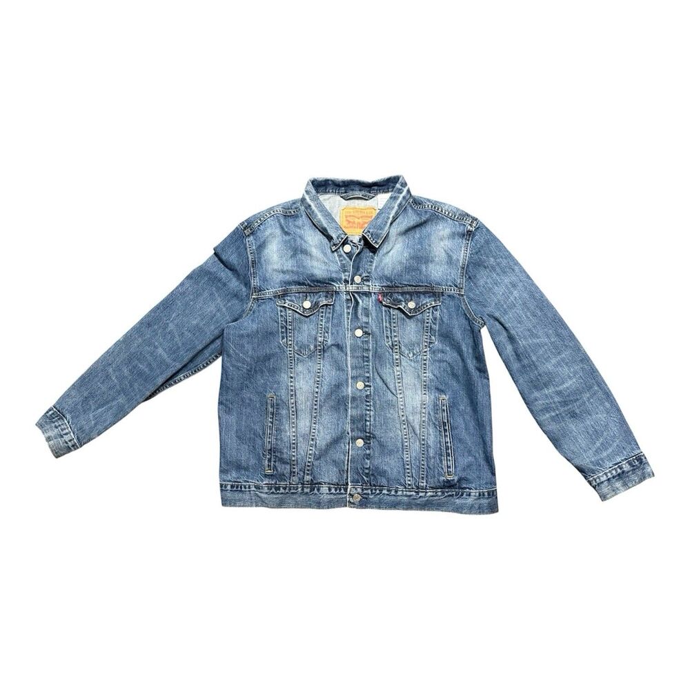 Levi's Men's Denim Trucker Jacket Medium Wash Blue XL 72335
